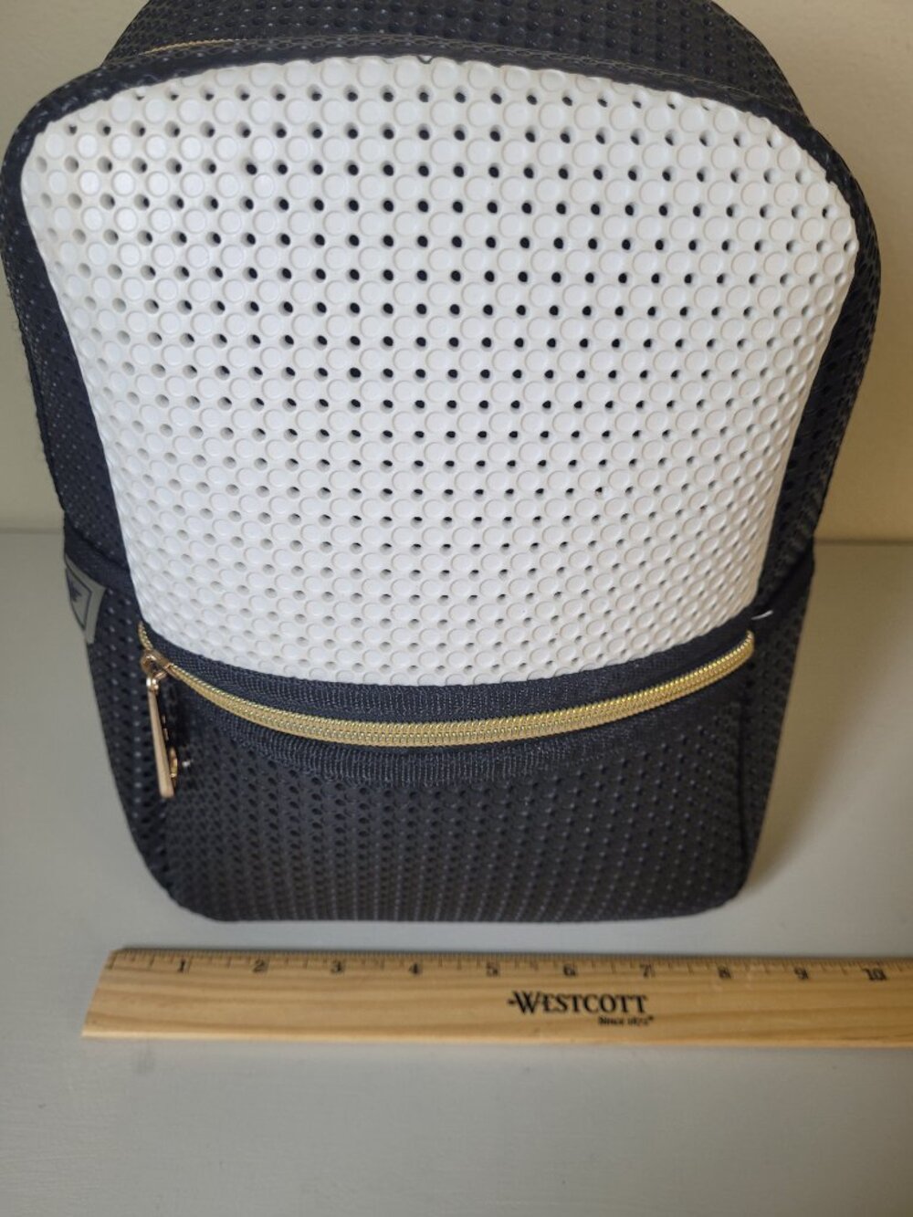 Light + Nine Starter Backpack Black White Perforated Mesh Kids Size Streetwear - Picture 6 of 10